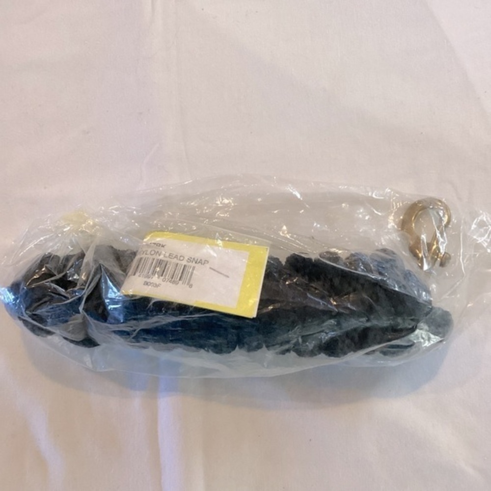 NWT Abetta Black Nylon Poly Round Lead Rope with Snap